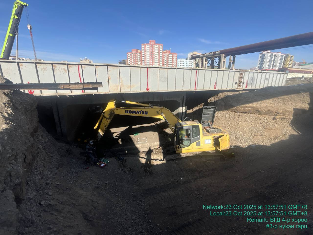 “Гермес” төвийн нүхэн гарцыг барихдаа их бие буюу туннелийг түлхэж оруулах технологиор гүйцэтгэж байна